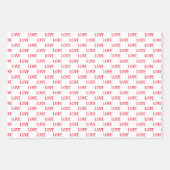 Rood en wit hart Moderne Liefde Valentijnsdag Inpakpapier Vel (Voorkant)