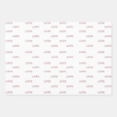 Rood en wit hart Moderne Liefde Valentijnsdag Inpakpapier Vel (Voorkant 3)