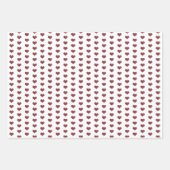 Rood en wit hart Moderne Liefde Valentijnsdag Inpakpapier Vel (Voorkant 2)