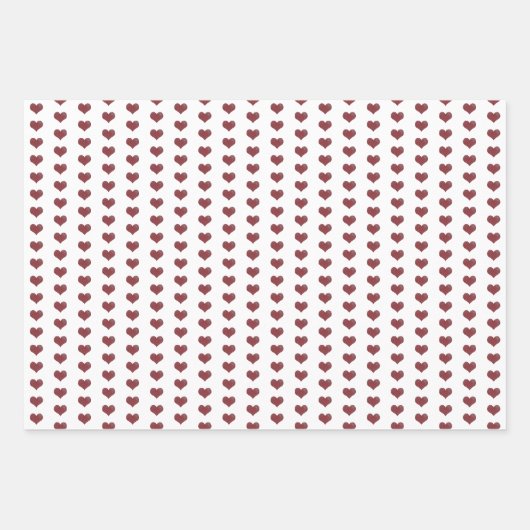 Rood en wit hart Moderne Liefde Valentijnsdag Inpakpapier Vel (Voorkant 2)