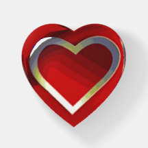 Rood en wit hart op rood hartkapje