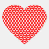 Rood en wit hart Sticker (Voorkant)
