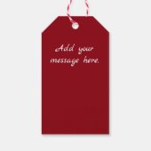 Rood en wit harten op zwart cadeaulabel (Achterkant)