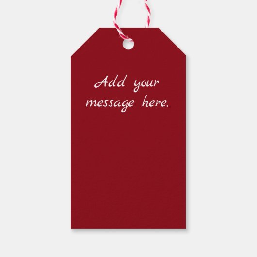 Rood en wit harten op zwart cadeaulabel (Achterkant)