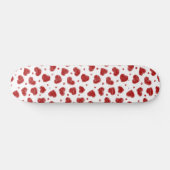 Rood en Wit Hartjes patroon Persoonlijk Skateboard (Horizontaal)