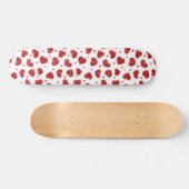 Rood en Wit Hartjes patroon Persoonlijk Skateboard (Horizontaal)