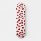 Rood en Wit Hartjes patroon Persoonlijk Skateboard (Voorkant)