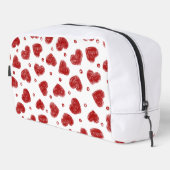 Rood en Wit Hartjes patroon Toilettasje (Rechterhoek)
