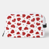 Rood en Wit Hartjes patroon Toilettasje (Achterkant)