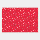 Rood- en wit-hartritme, aangepaste achtergronden inpakpapier vel (Voorkant 3)