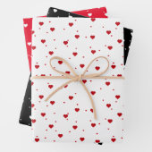 Rood- en wit-hartritme, aangepaste achtergronden inpakpapier vel (In situ)