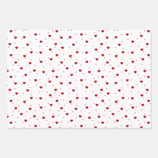 Rood- en wit-hartritme, aangepaste achtergronden inpakpapier vel (Voorkant)