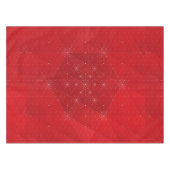 Rood en wit Hexagon Geometric Pattern Tablecloth Tafelkleed (Voorkant (Horizontaal))