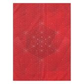 Rood en wit Hexagon Geometric Pattern Tablecloth Tafelkleed (Voorkant)
