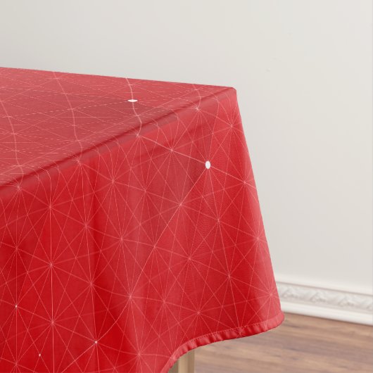 Rood en wit Hexagon Geometric Pattern Tablecloth Tafelkleed (Voorbeeld)