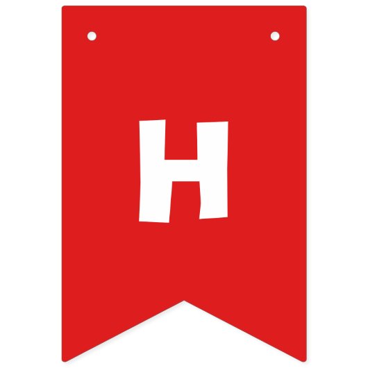 Rood en wit Ho Ho Ho Ho Vlaggetjes (Tweede vlag)