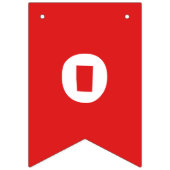 Rood en wit Ho Ho Ho Ho Vlaggetjes (Derde vlag)