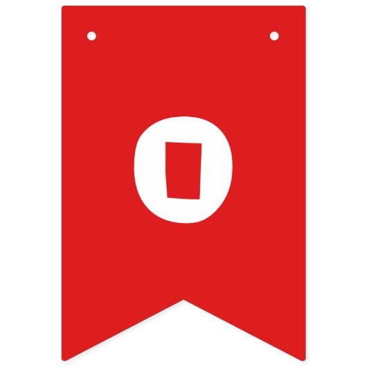 Rood en wit Ho Ho Ho Ho Vlaggetjes (Derde vlag)