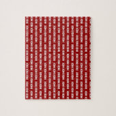 Rood en wit HO Ho HO Holiday Kerstmis Legpuzzel (Verticaal)