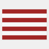 Rood en wit Ho Ho Ho! Stripes Inpakpapier Vel (Voorkant 3)