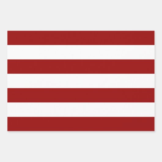 Rood en wit Ho Ho Ho! Stripes Inpakpapier Vel (Voorkant 3)