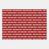Rood en wit Ho Ho Ho! Stripes Inpakpapier Vel (Voorkant 2)