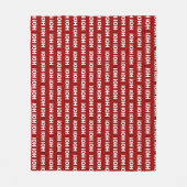 Rood en wit Ho Ho Holiday Kerstmis Fleece Deken (Voorkant)