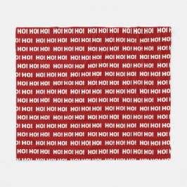 Rood en wit Ho Ho Holiday Kerstmis Fleece Deken