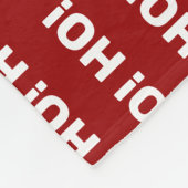 Rood en wit Ho Ho Holiday Kerstmis Fleece Deken (Hoek)