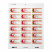 Rood en Wit Hockey Speler, Rood, Sinaasappel, Groe Etiket (Full Sheet)