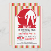 Rood en Wit Hockey Speler, Rood, Sinaasappel, Groe Kaart (Voorkant / Achterkant)