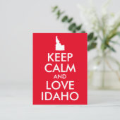 Rood en Wit Houd Kalm en Liefde Idaho Briefkaart (Staand voorkant)