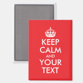 Rood en wit houden kalme parodie magneet (Voorkant / Achterkant)