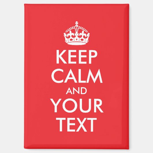 Rood en wit houden kalme parodie magneet (Voorkant)