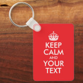 Rood en wit houden kalme parodie sleutelhanger (Voorkant)