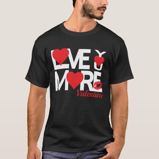 Rood en wit houden meer van zwart t-shirt (Voorkant)