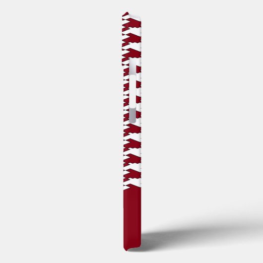 Rood en wit houndstooth patroon monogram Case-Mate iPhone case (Achterkant / Links)