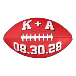 ROOD EN WIT Huwelijksinitiëlen en datum American Football