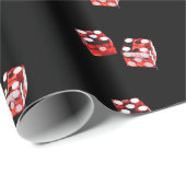 Rood en wit ijs op zwart omslagpapier cadeaupapier (Rol Hoek)