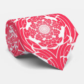Rood en Wit Illusiepatroon Stropdas (Opgerold)