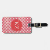 Rood en Wit Infinity Cirkels Bagagelabel (Voorkant horizontaal)