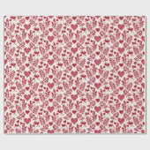 Rood en wit inpakpapier voor liefhebbers geschenke (Vlak)