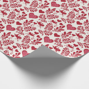Rood en wit inpakpapier voor liefhebbers geschenke