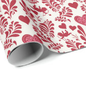 Rood en wit inpakpapier voor liefhebbers geschenke (Rol Hoek)