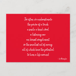 Rood en wit Inspirerend Briefkaart