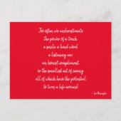 Rood en wit Inspirerend Briefkaart (Voorkant)