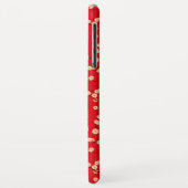 Rood en Wit Japans Kersenbloesempatroon Case-Mate iPhone Case (Achterkant/links)
