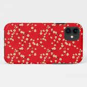 Rood en Wit Japans Kersenbloesempatroon Case-Mate iPhone Case (Achterkant (horizontaal))