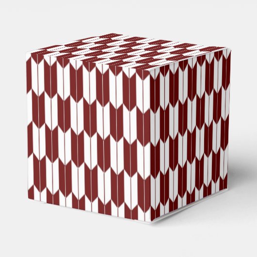 Rood en wit Japans Yagasuri Pattern Favor Box Bedankdoosjes (Achterkant)