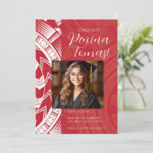 Rood en wit kaart (Staand voorkant)